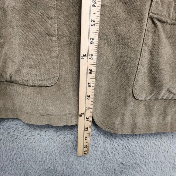 Vintage Royal Air Force RAF Blazer Mens 46R Brown 100% Cotton Waffle Knit Jacket - Picture 16 of 16